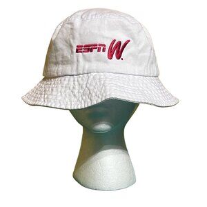 Early Espn (W) White Bucket Hat Adult One Size